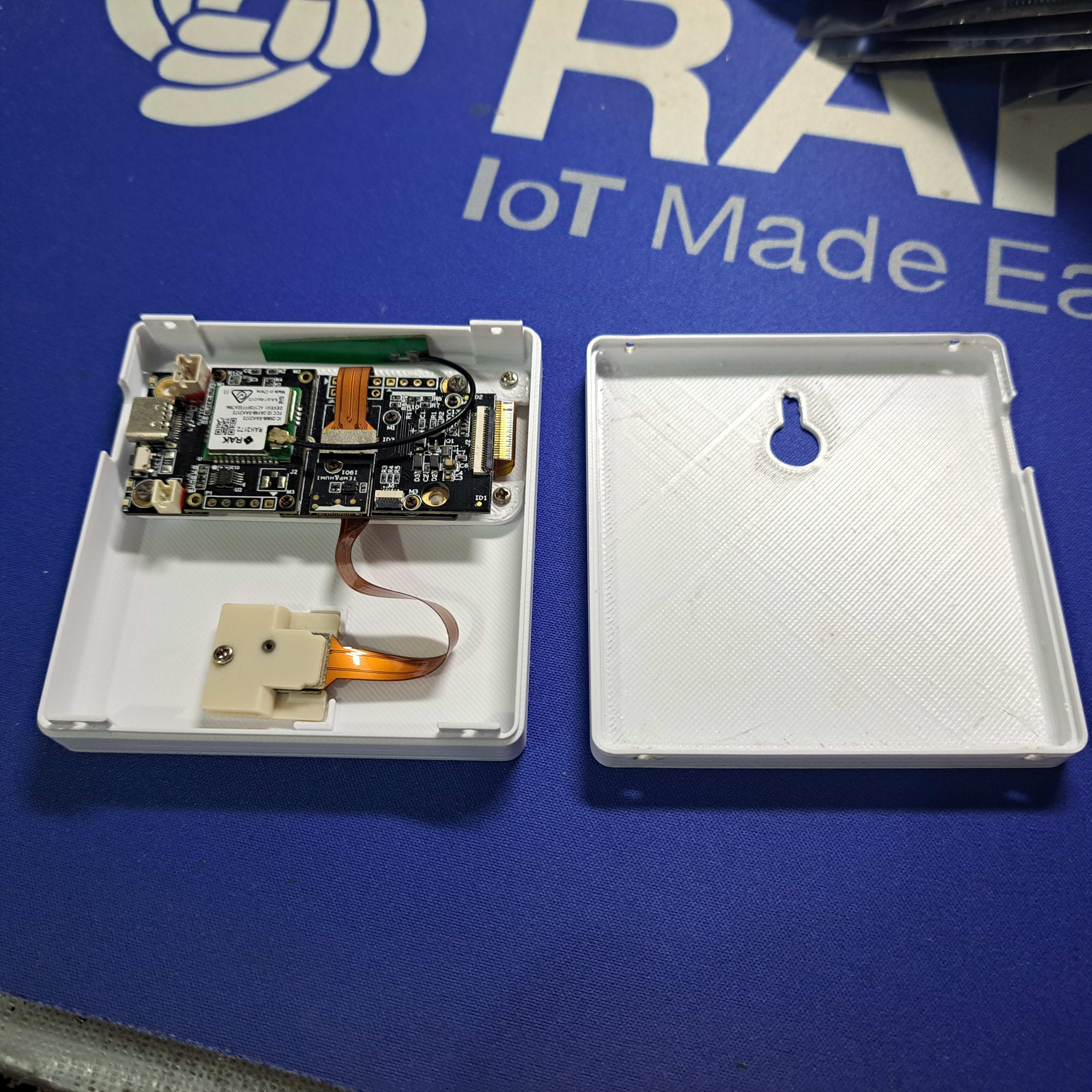 Setup with air quality sensors