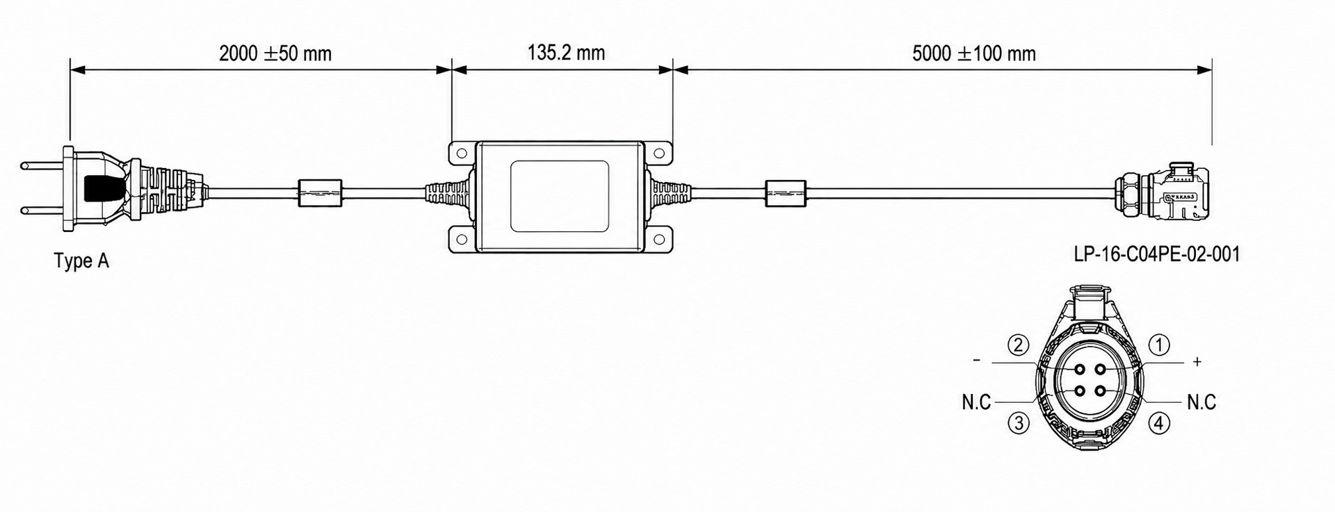 PSU AC Input Power Cable Assembly – Type A