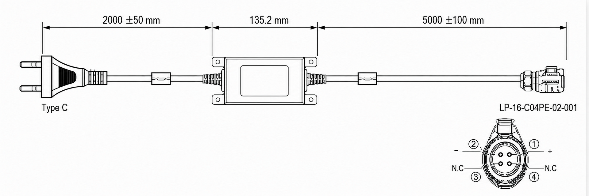 PSU AC Input Power Cable Assembly – Type C