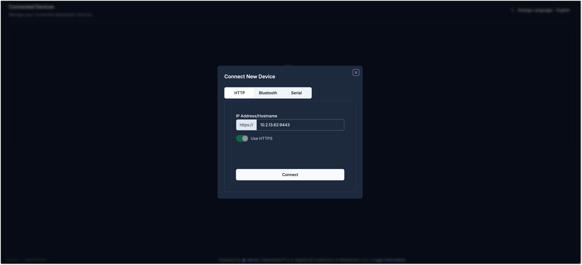 Meshtastic Web Client - Connect