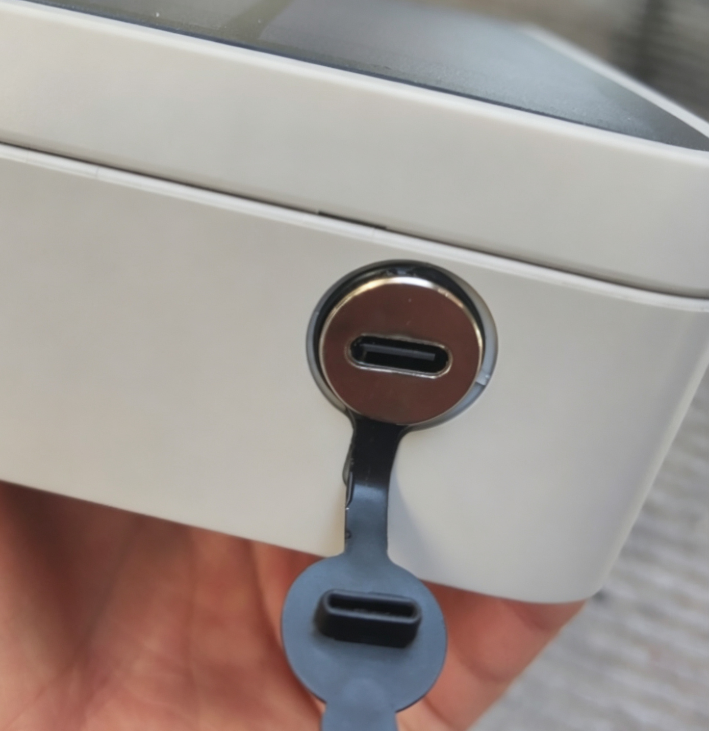 Access the USB port