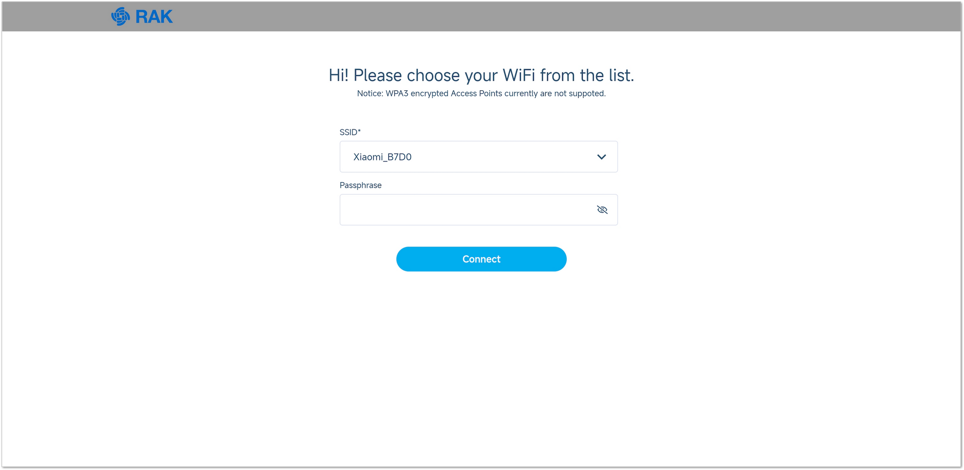 WisMesh Station Wi-Fi configuration