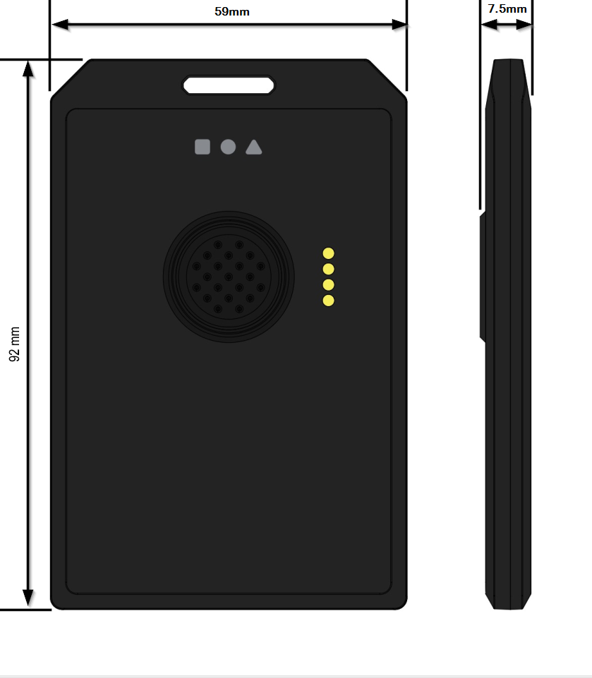 WisMesh Tag dimensions