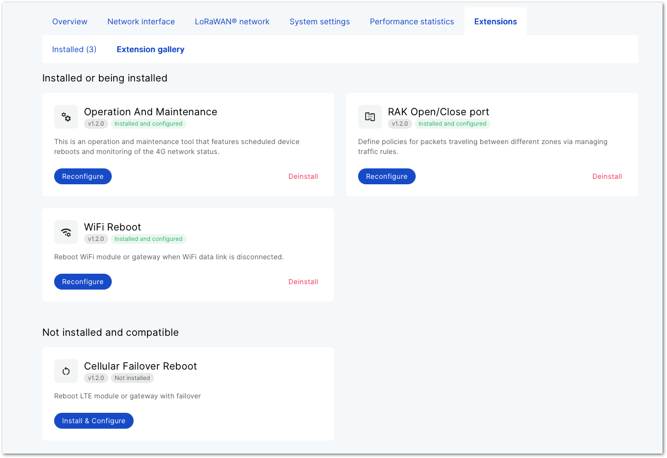 Extension Management