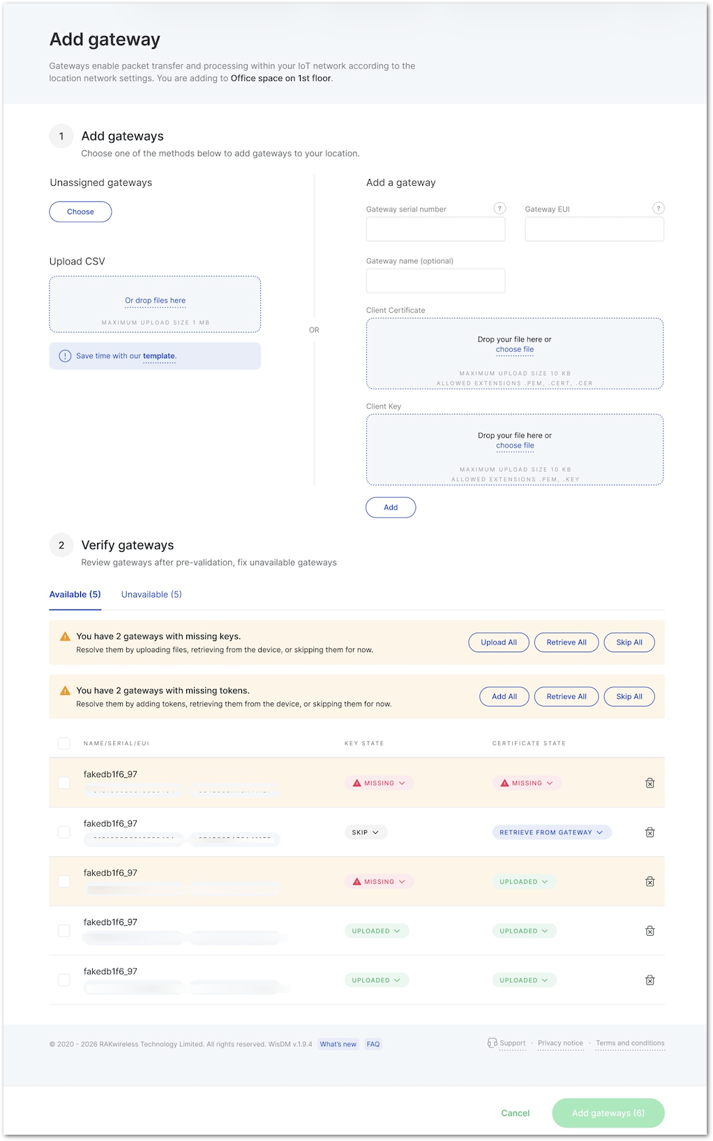 Basics Station gateway key management