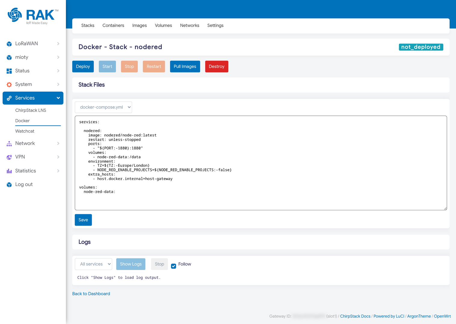 Docker Stack Details