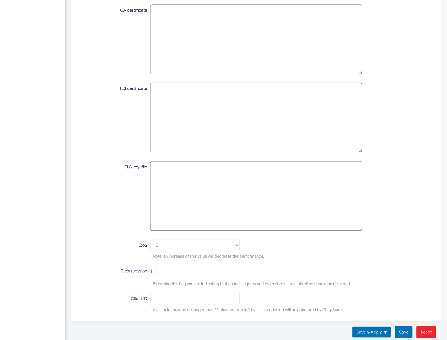 MQTT TLS and Client Configuration