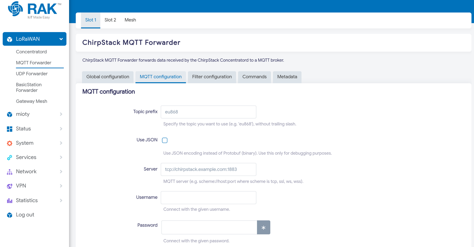 MQTT Broker Configuration