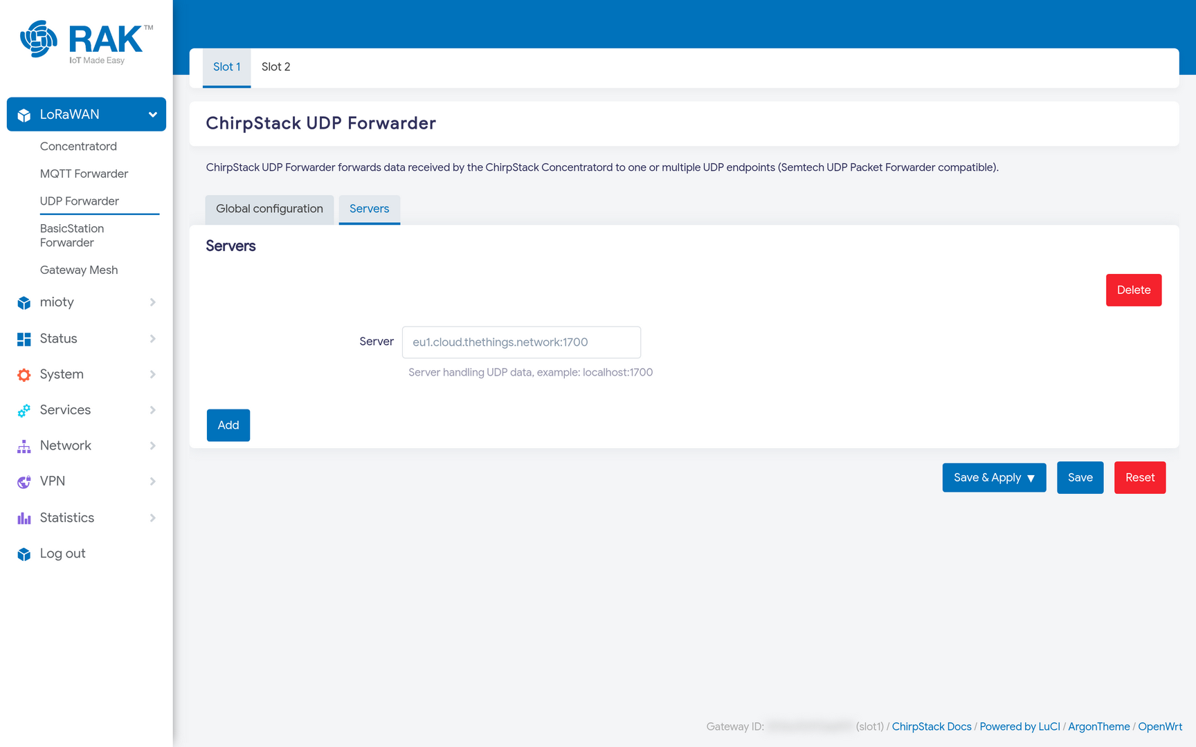 UDP Forwarder Servers