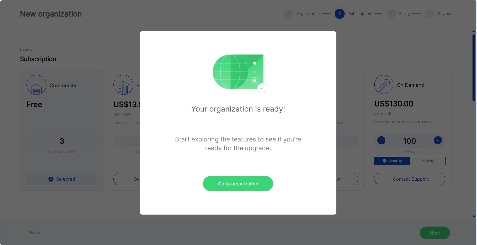 Organization is ready