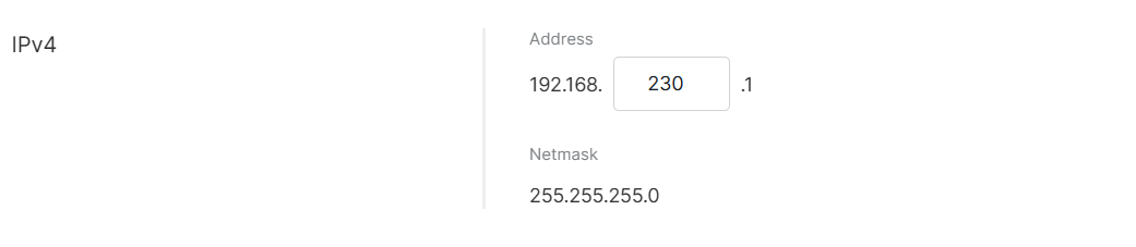 DHCP Server settings