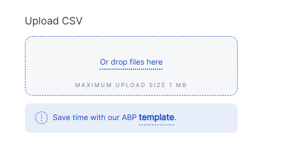 Download CSV template