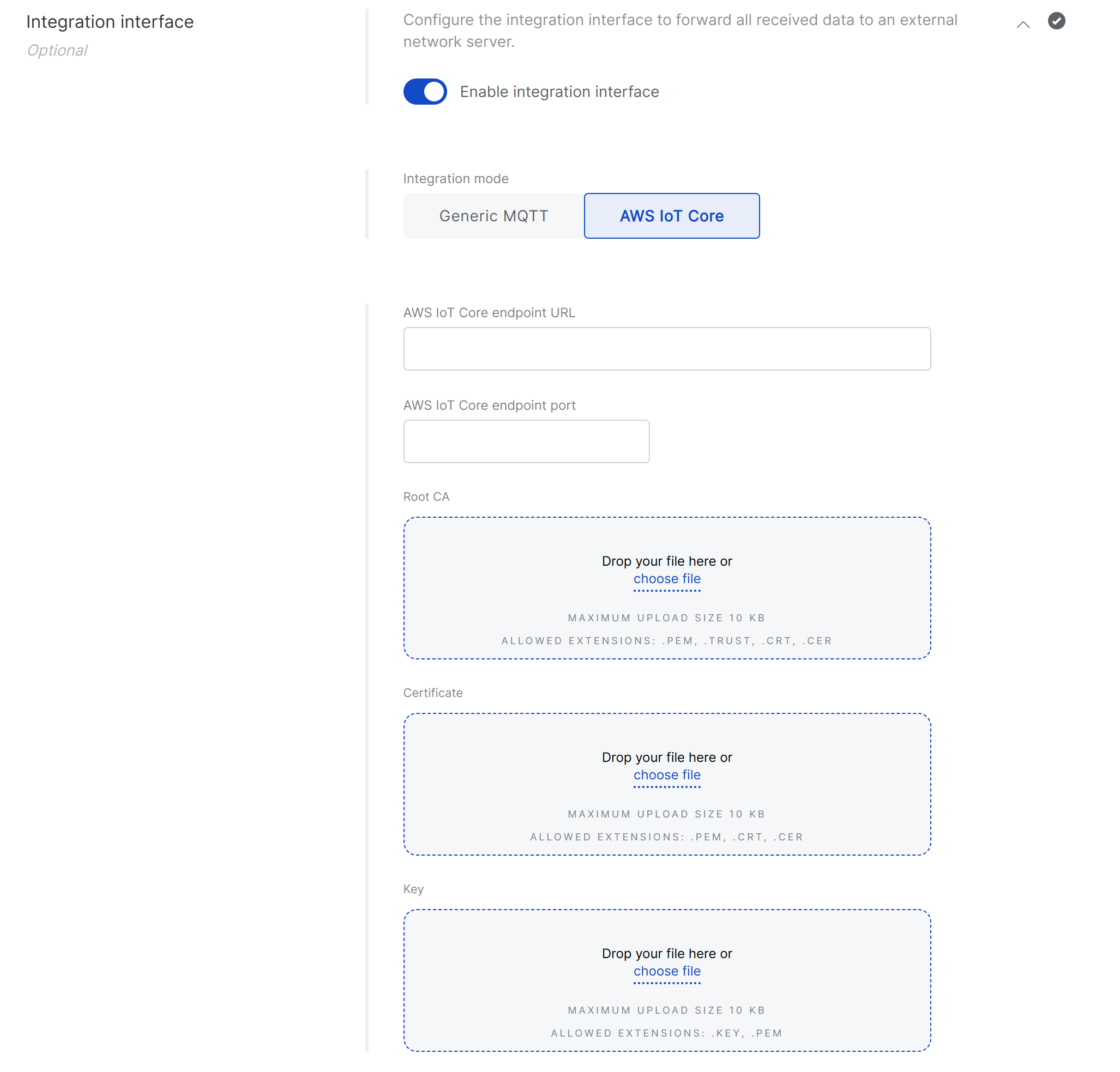 AWS IoT Core Integration