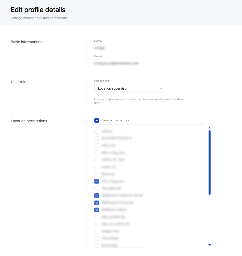 Access the member actions menu