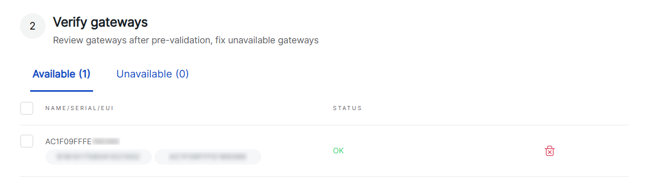Available gateway