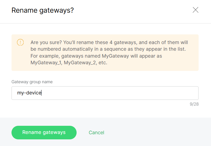 Rename Gateway Example