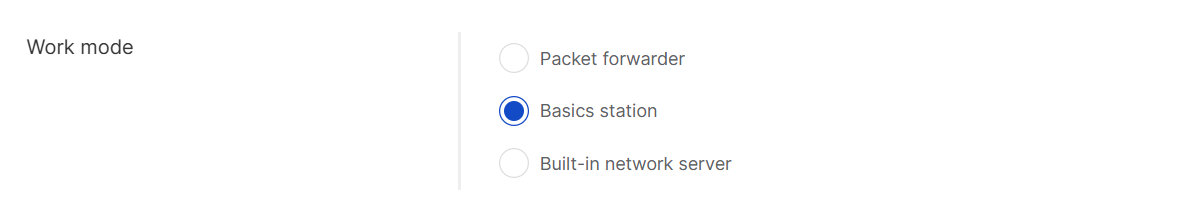 Basics Station work mode