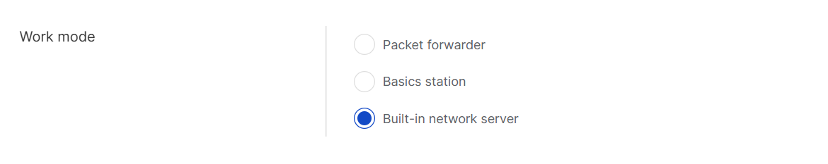 Built-in Network Server Work mode