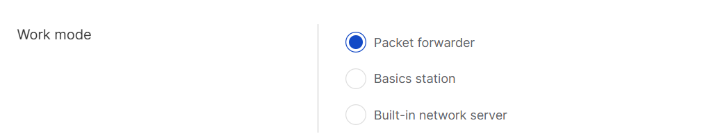 Packet Forwarder work mode