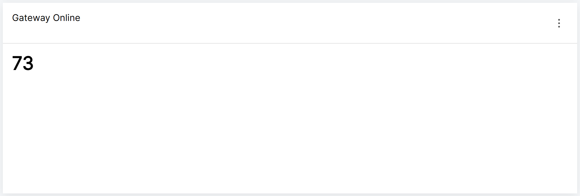 Single Value Widget