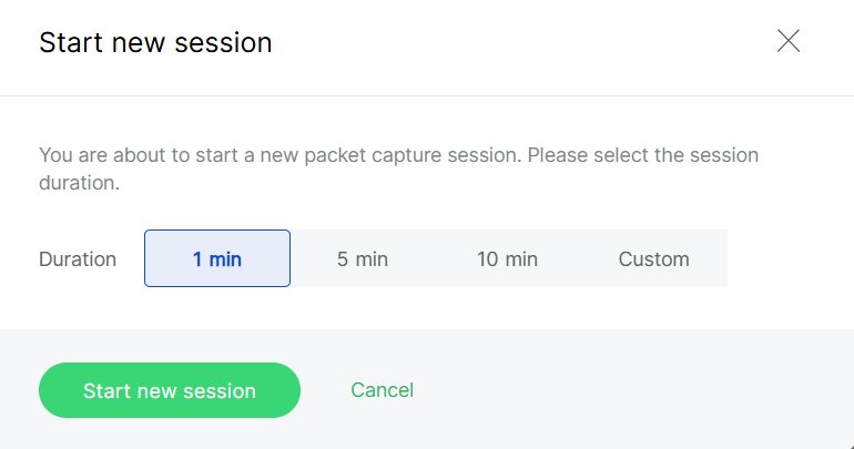 Configure capture session