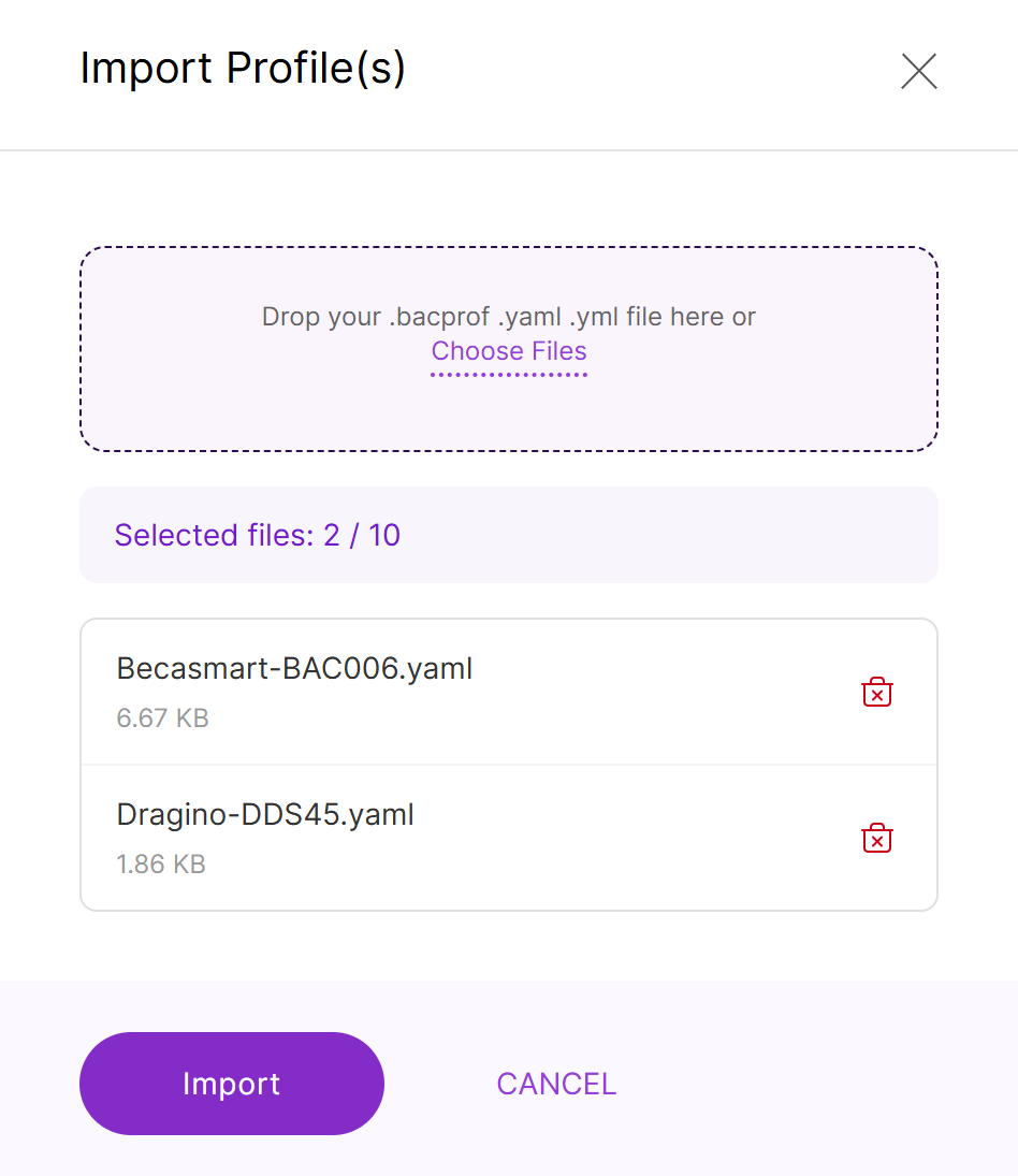 Add downloaded profiles