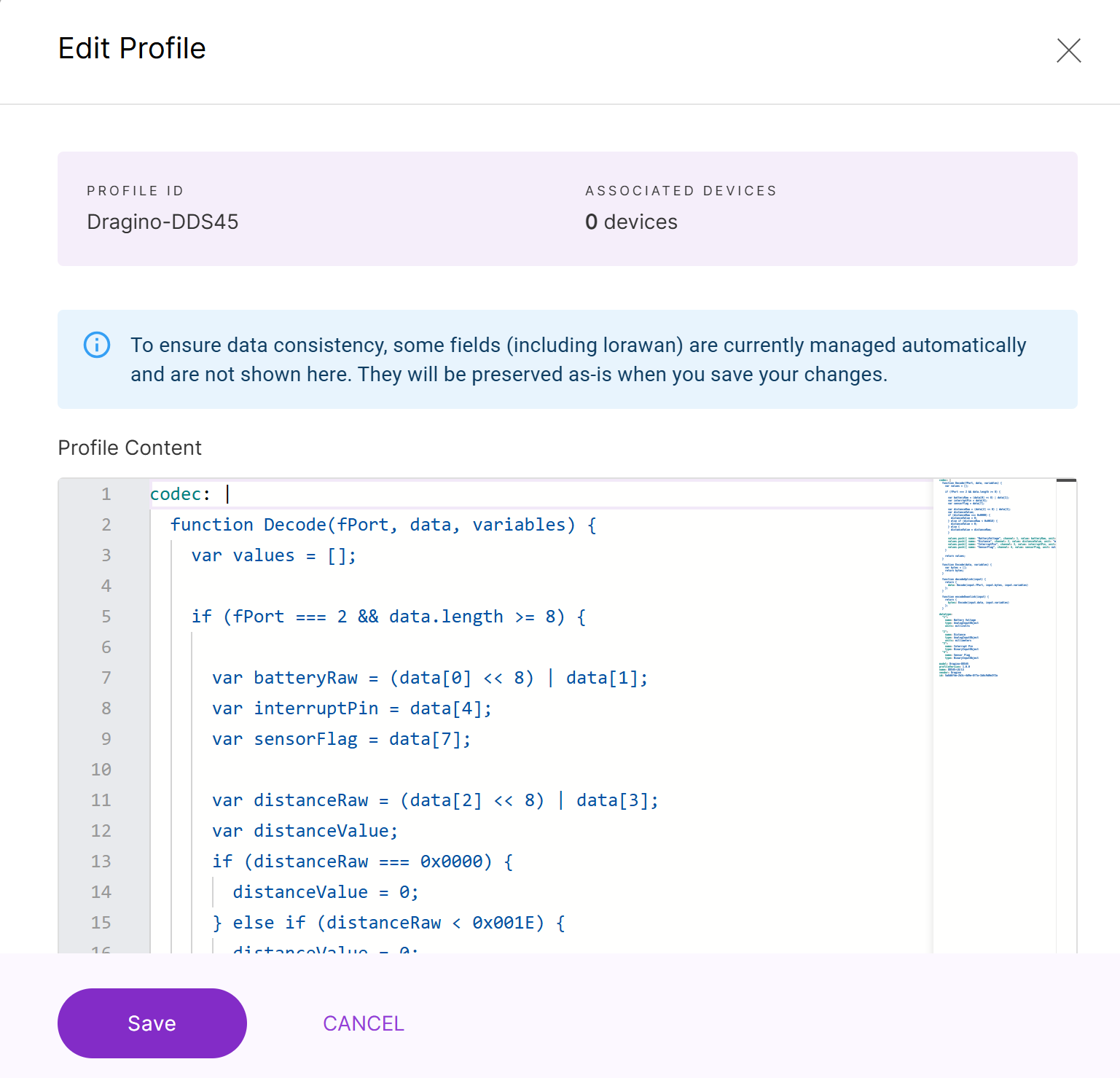 Edit Custom Profile