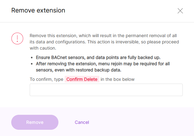 Remove an Extension