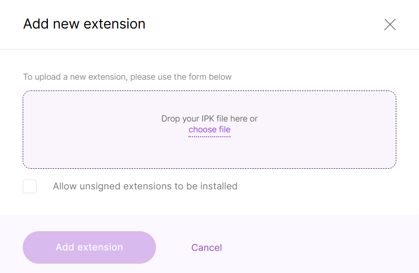 Add an extension file