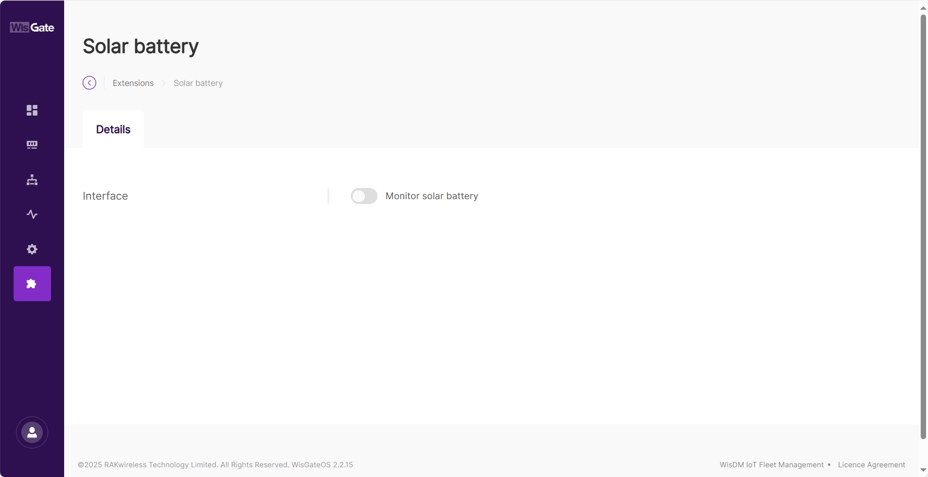 Overview page