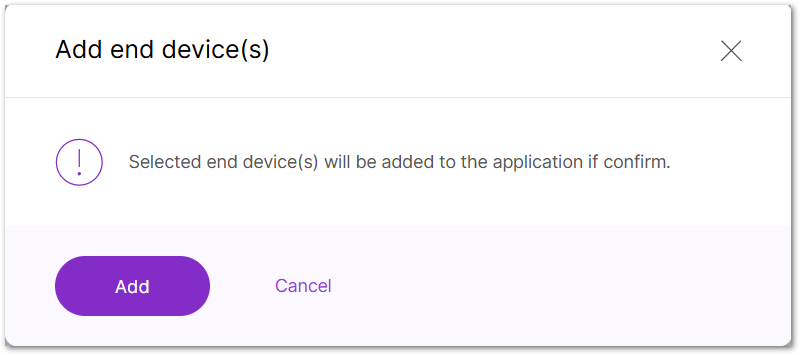 Confirm adding devices