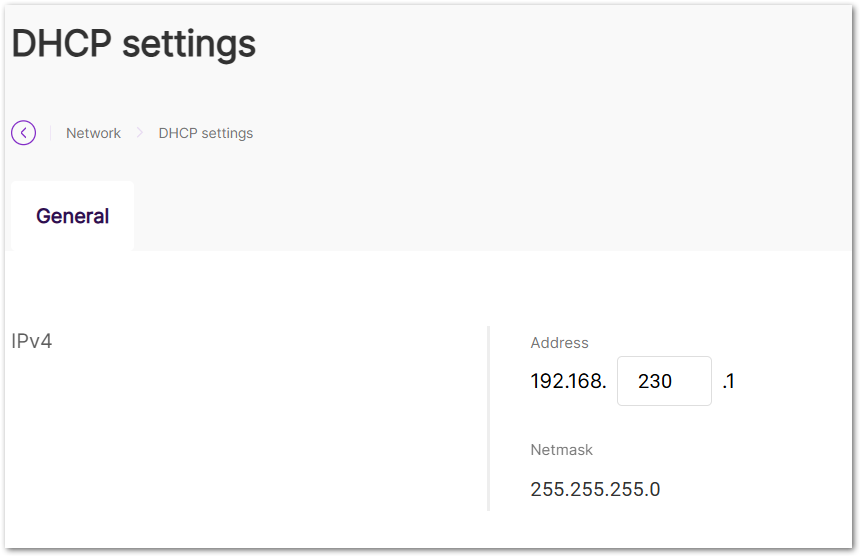  DHCP Settings