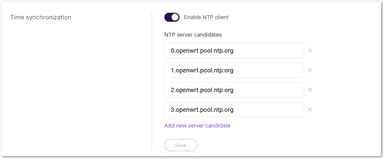 Time synchronization