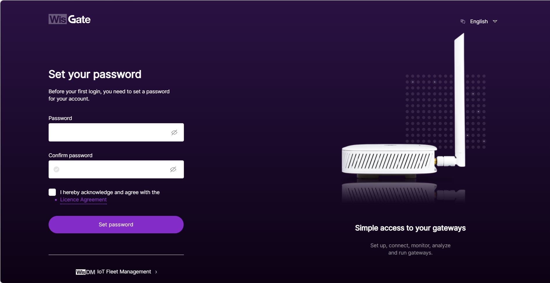 Web UI login page