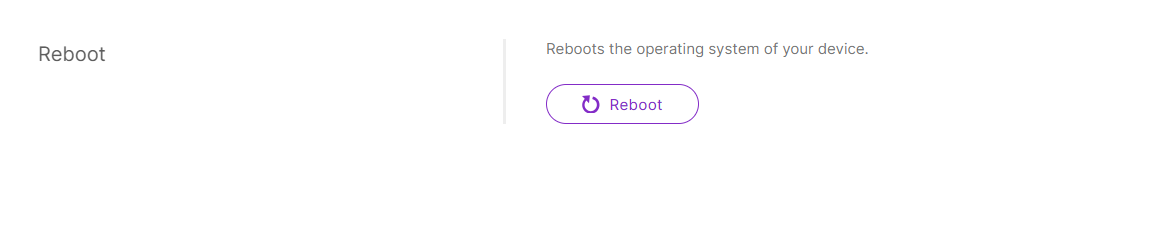 Reboot the Gateway