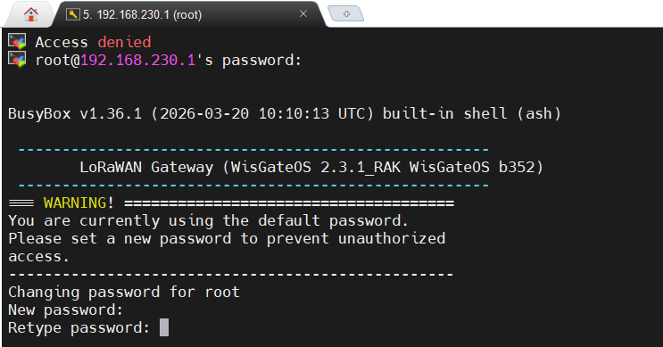 Reset a new password