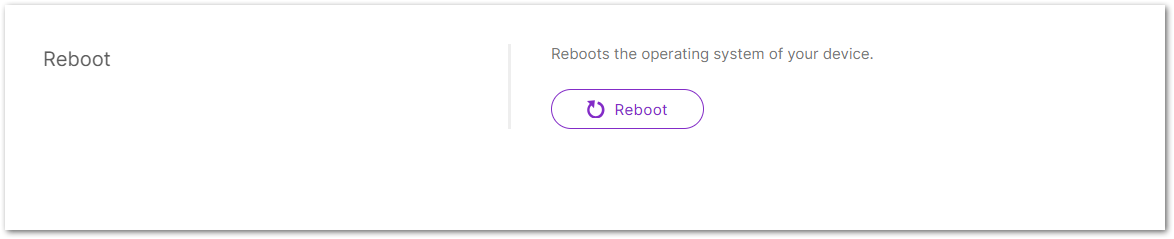 Reboot the Gateway
