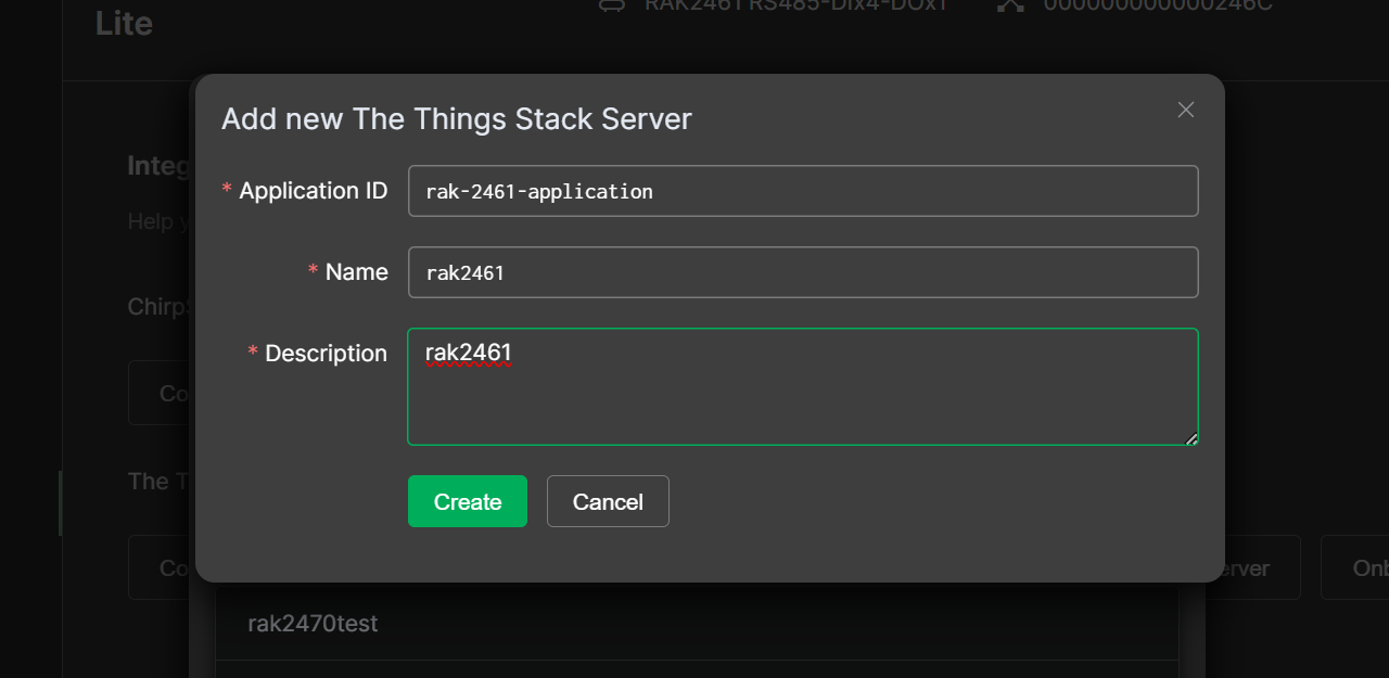 Create an application
