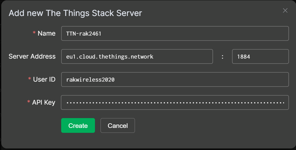 Add a new The Things Stack server