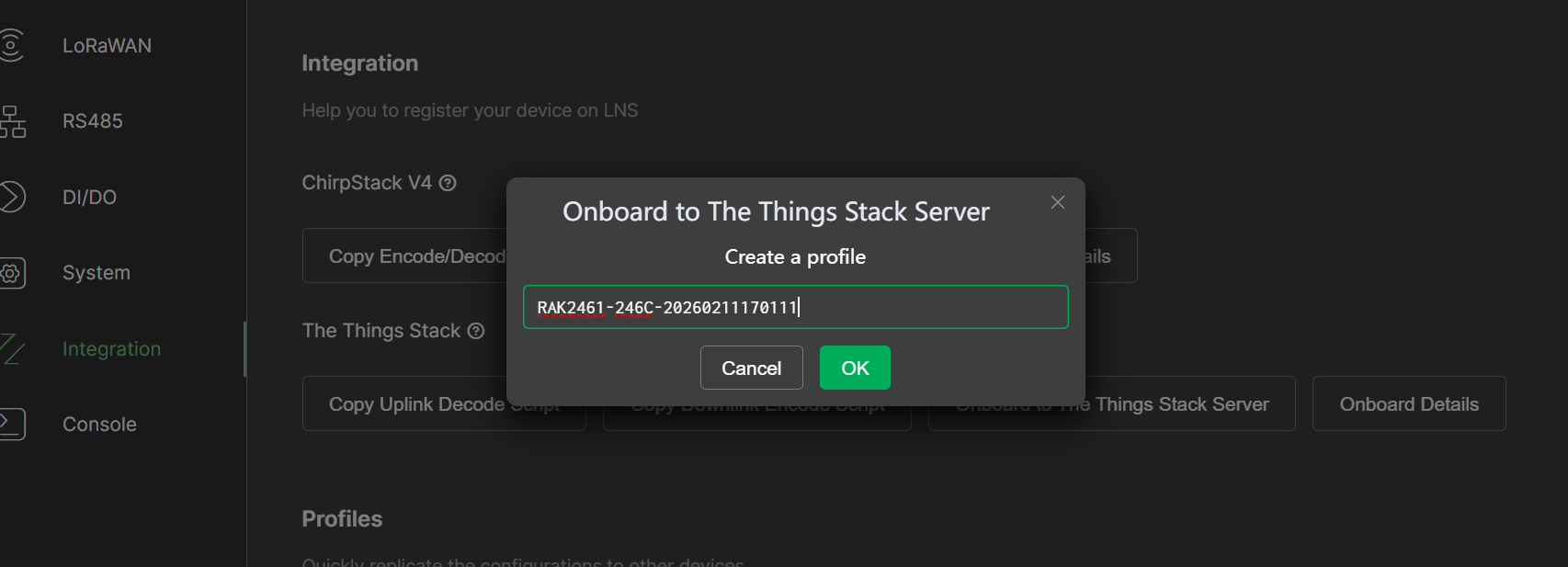 Create a device profile