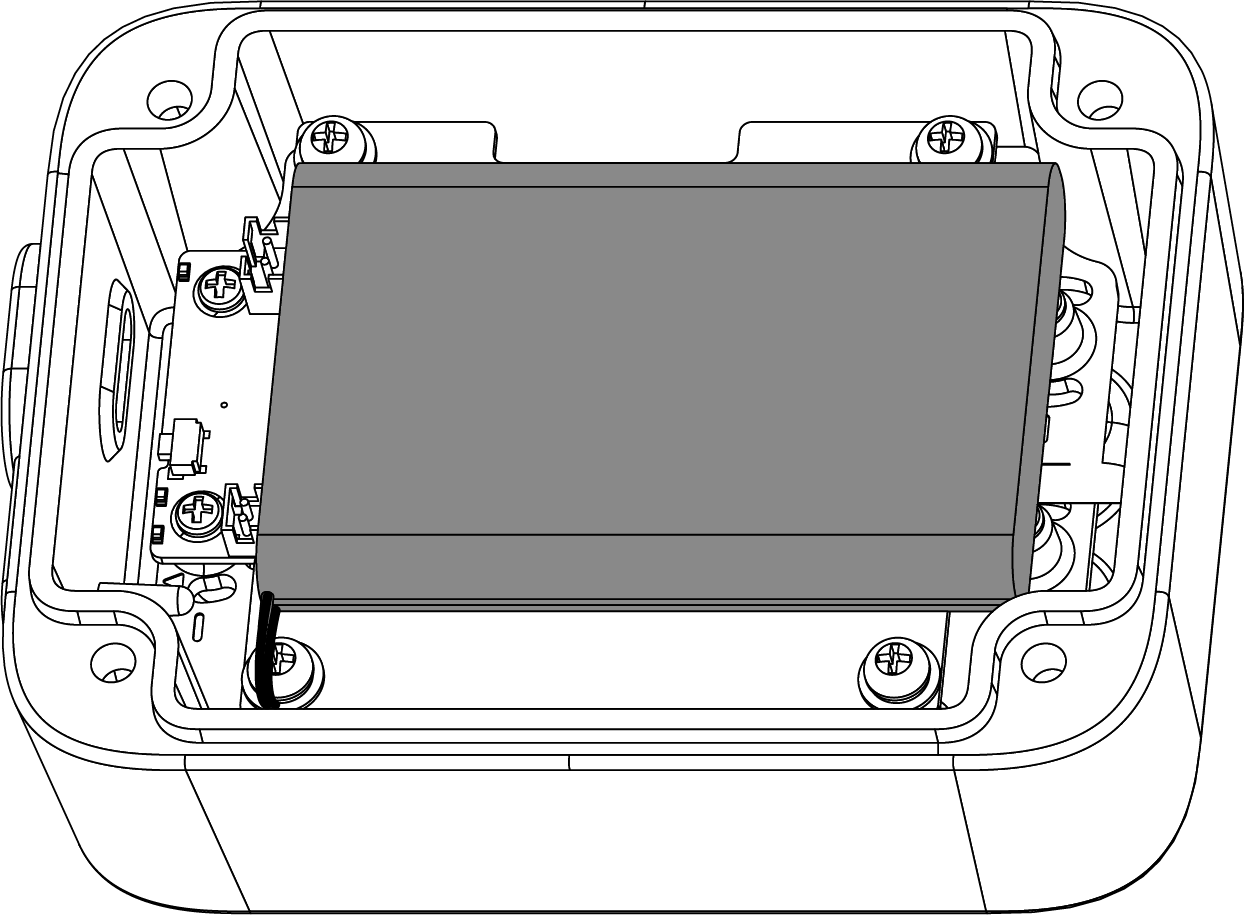 Battery placement in the GNSS Tracker