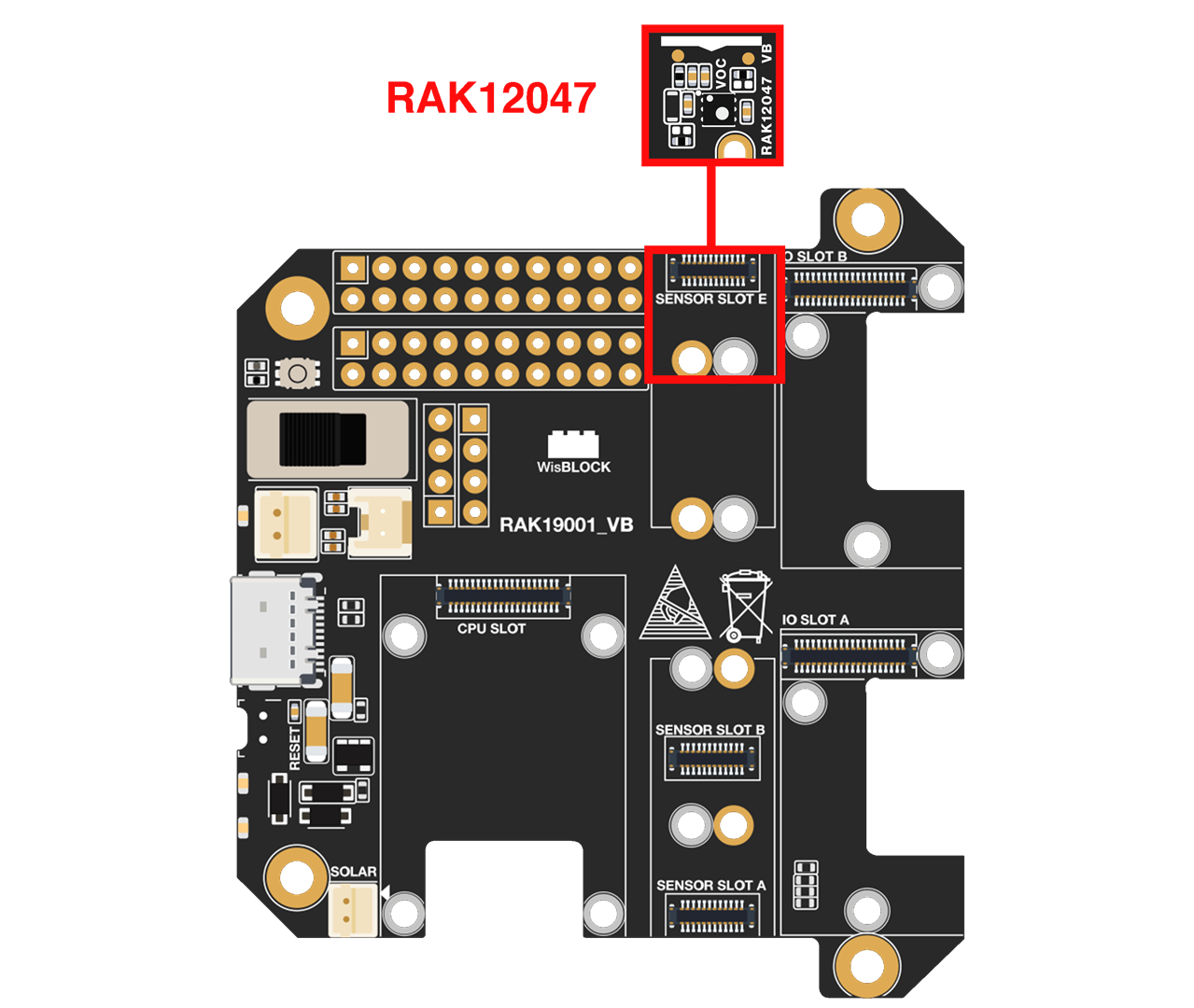 RAK12047 connection to WisBlock Base