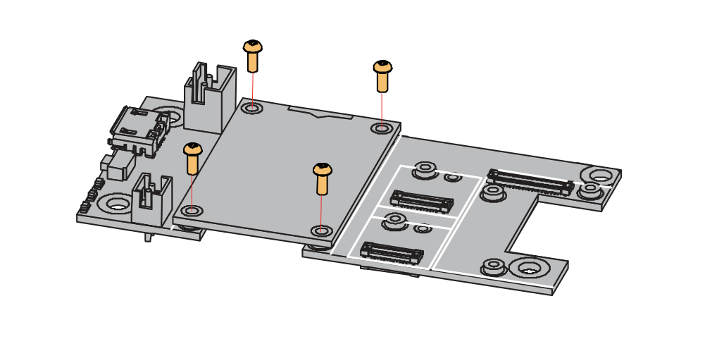 Removing screws from the WisBlock module