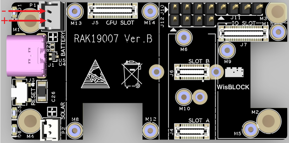 Battery connector pin order