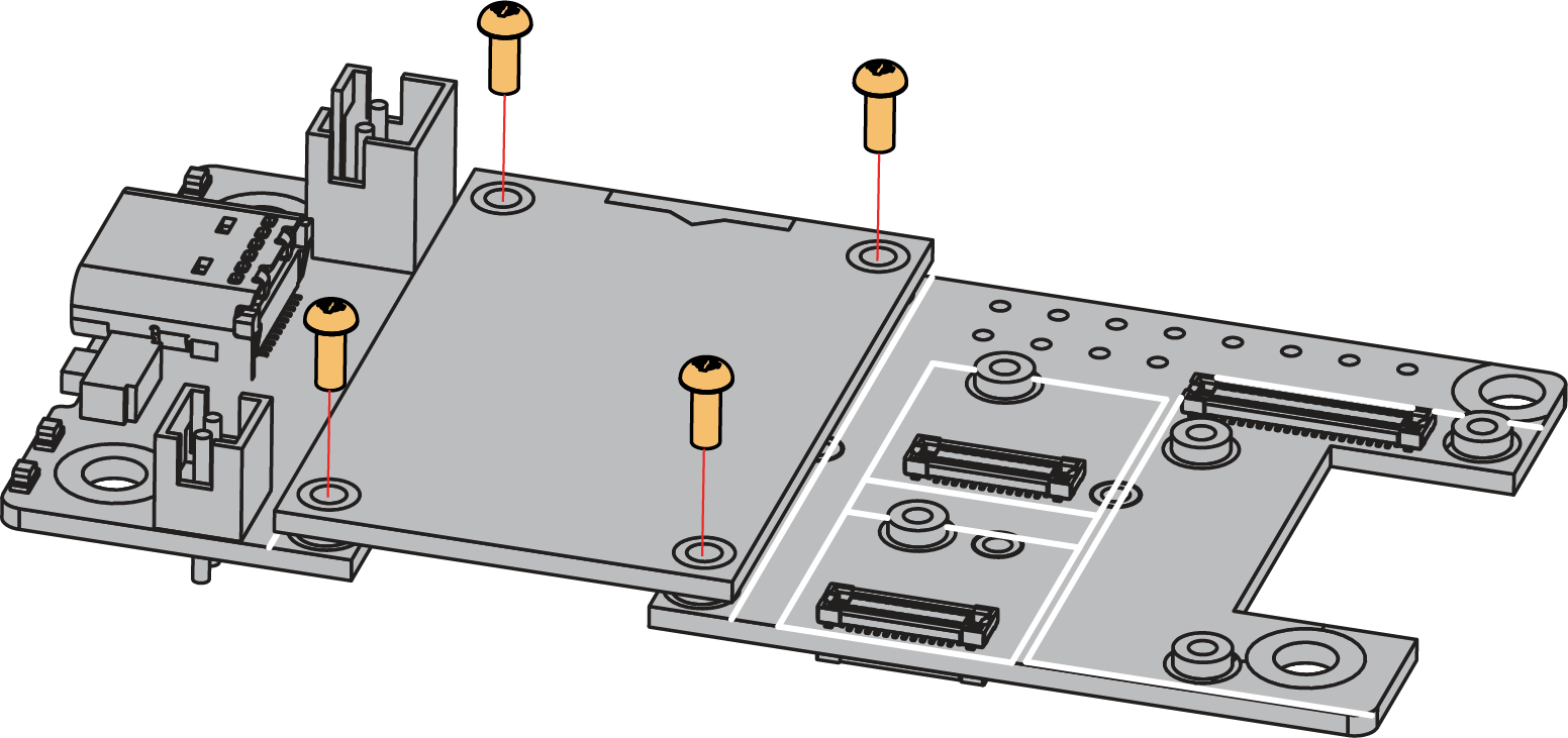 Removing screws from the WisBlock module