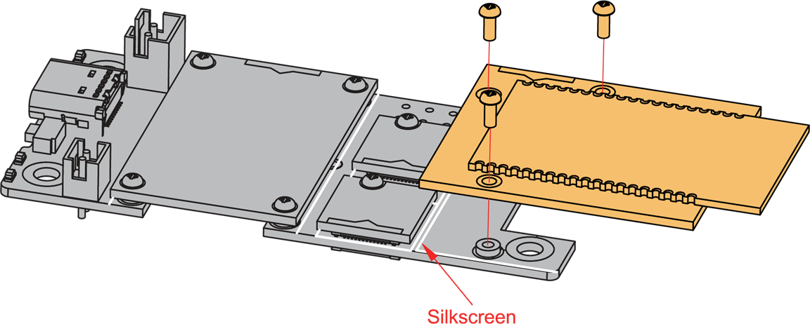 WisBlock IO silkscreen on the RAK19007 Base Board