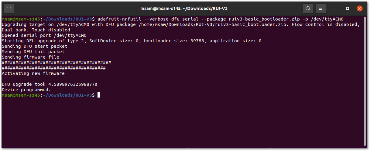 Bootloader update via USB