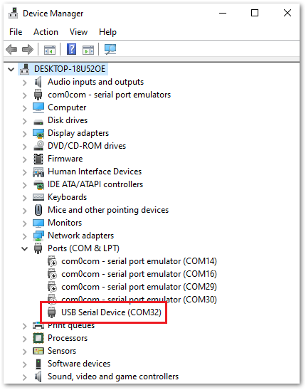 COM Port Change