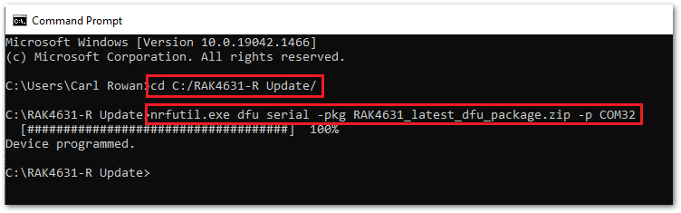 FW Update Using nRFutil