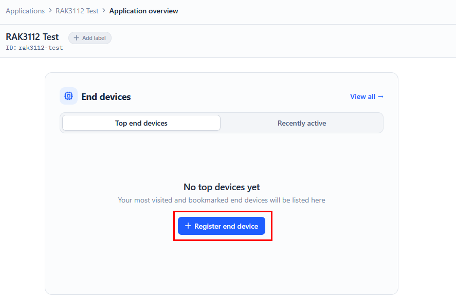 Register OTAA end-device